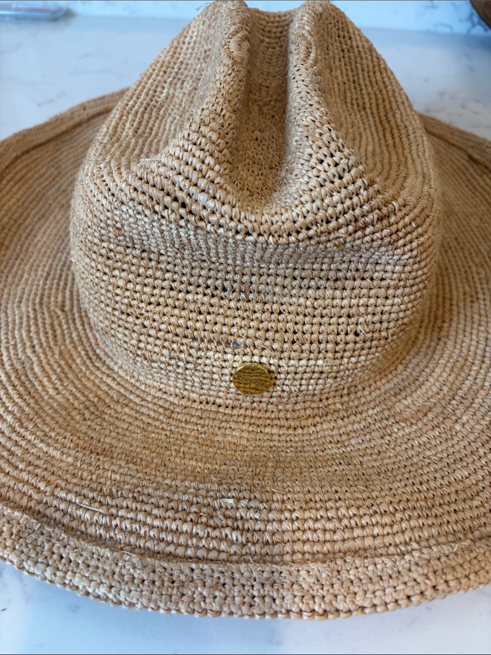 GIGI PIP Woven Raffia Sun Hat in Natural Tan